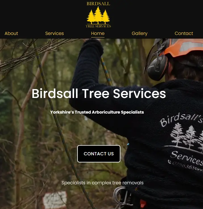 Birdsall Tree Services homepage