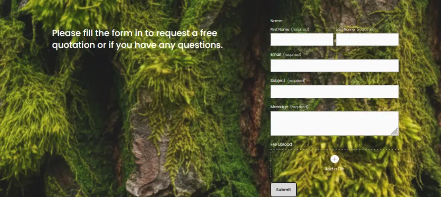 Birdsall Tree Services contact page